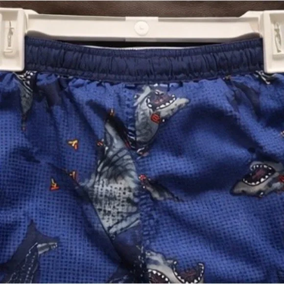 Cat & Jack Boys Shark Swim Trunks S (6/7) Blue NWT - Picture 3 of 9